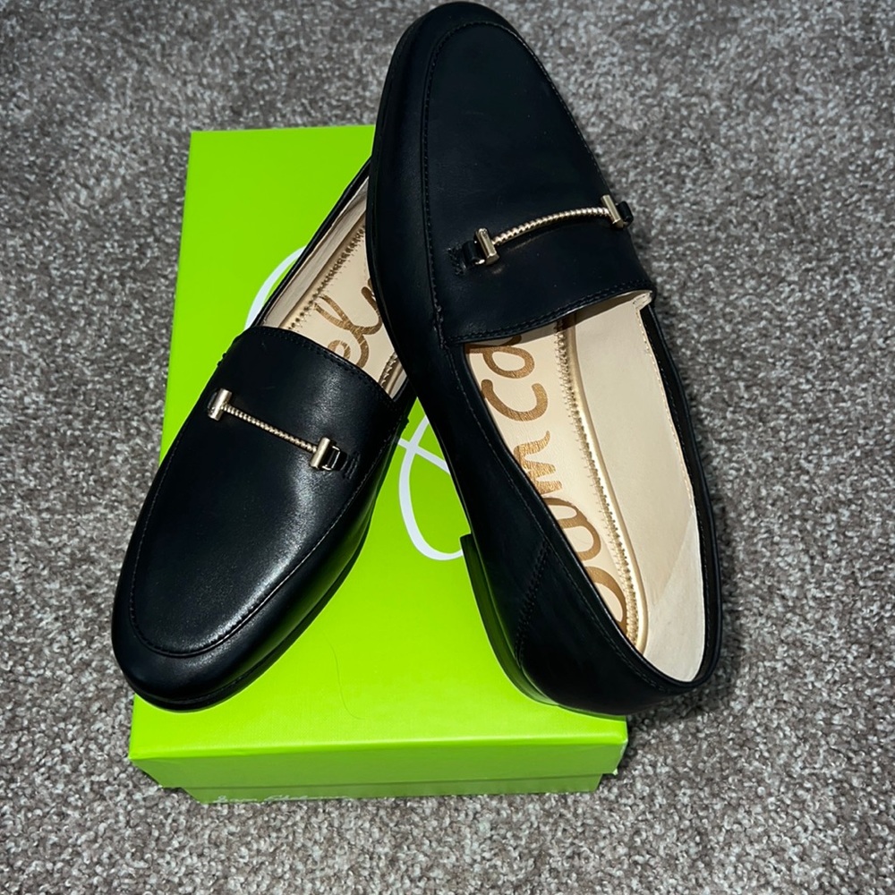 Sam Edelman Loafers Black Leather 8.5
